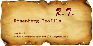 Rosenberg Teofila névjegykártya